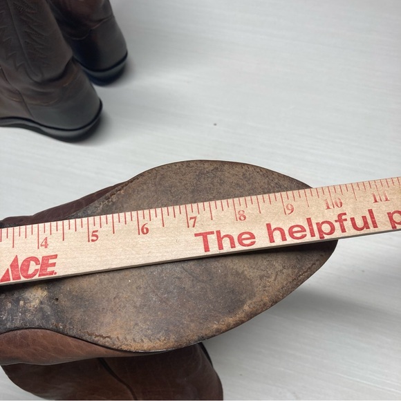 Cowboy Boots Pointed Toe Vintage Men’s US 7.5 Brown Leather Western. - Picture 11 of 11